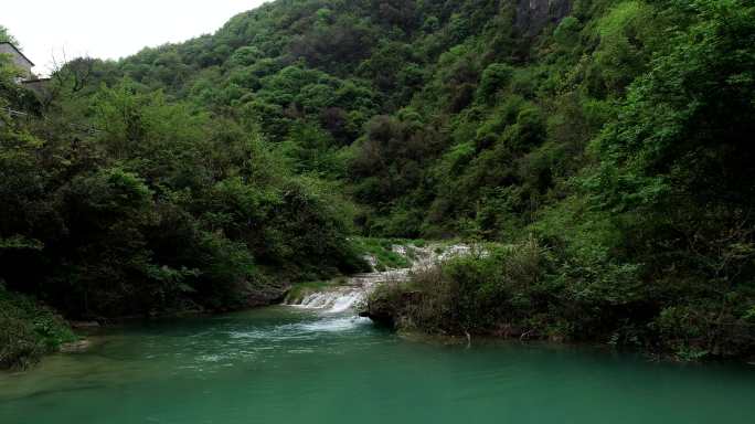 航拍襄阳南漳小南河水库