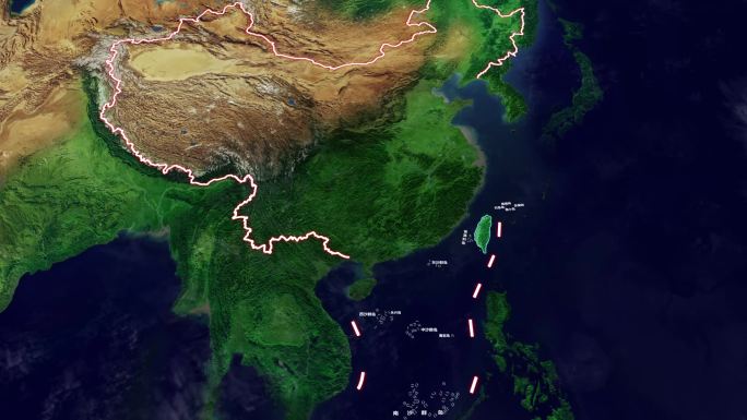 台湾地图（俯冲穿云）