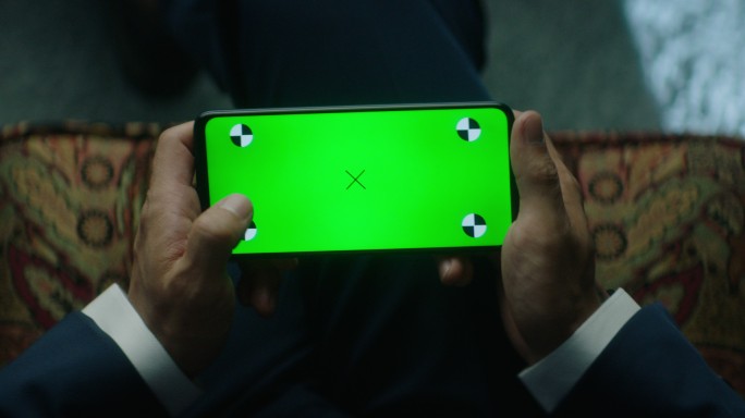 实拍4K手机素材带绿屏跟踪点可抠像替界面