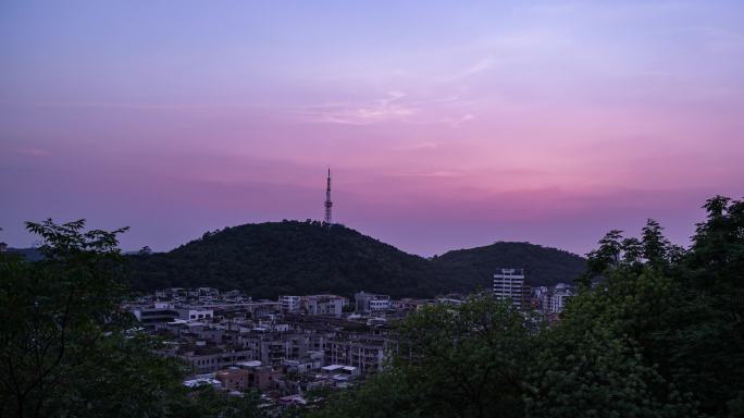 夕阳延时摄影