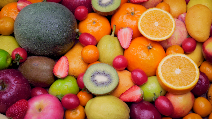 十几种水果组合实拍
