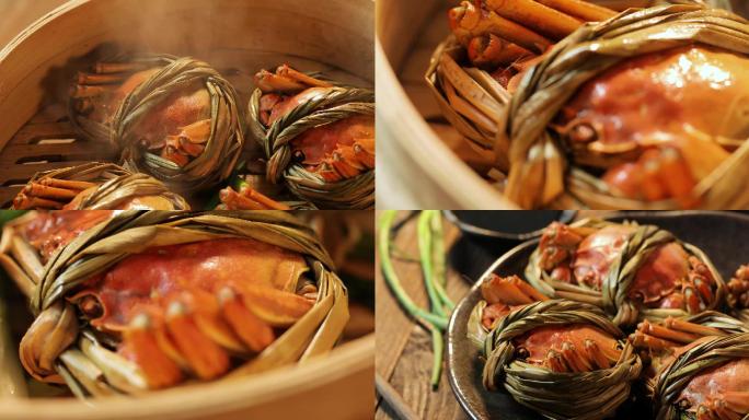 中国传统美食阳澄湖大闸蟹4K超清美食短片