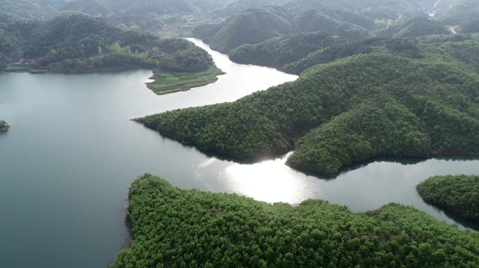 航拍襄阳南漳小南河水库