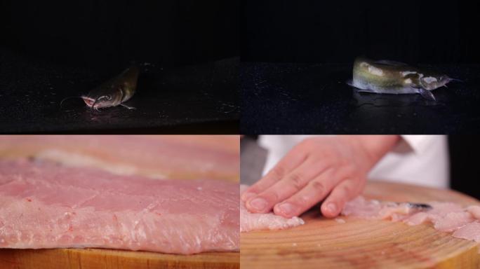 青江鱼-杀鱼-片鱼-鮰鱼-生鱼片