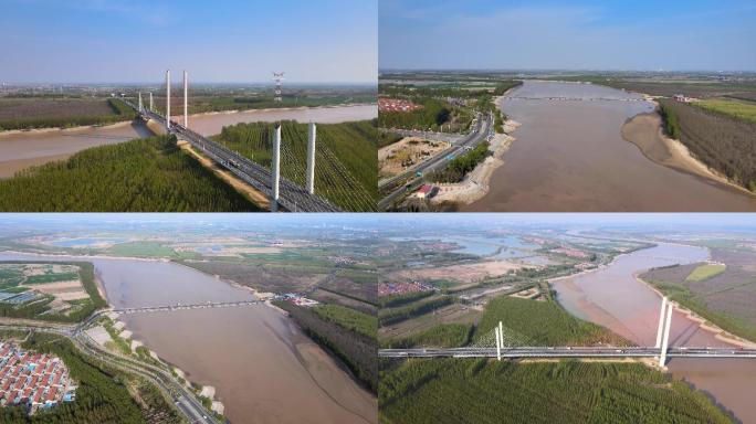【滨州】滨州黄河大桥二4K航拍素材