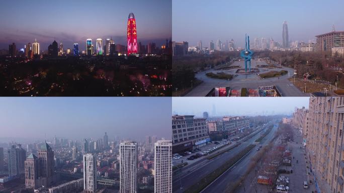 32组济南地标建筑航拍视频素材