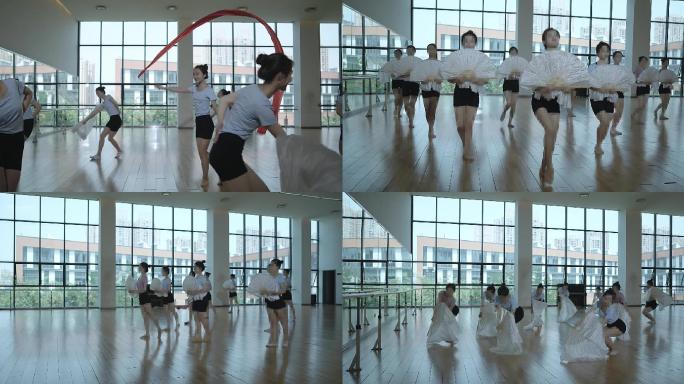 【4k】大学舞蹈室专业舞蹈练习室