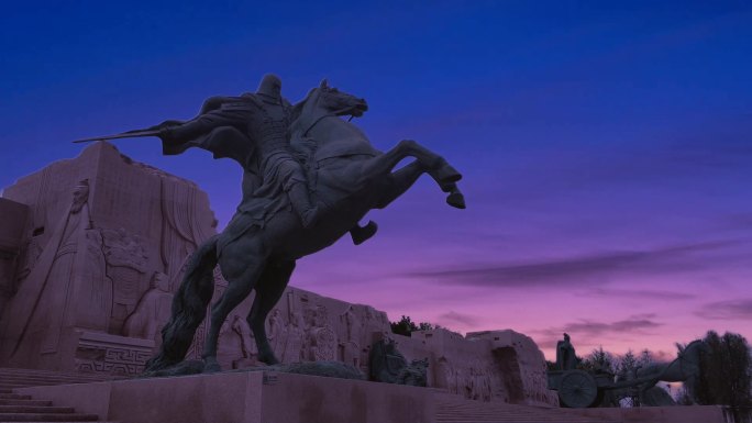 马雕塑秦国战士