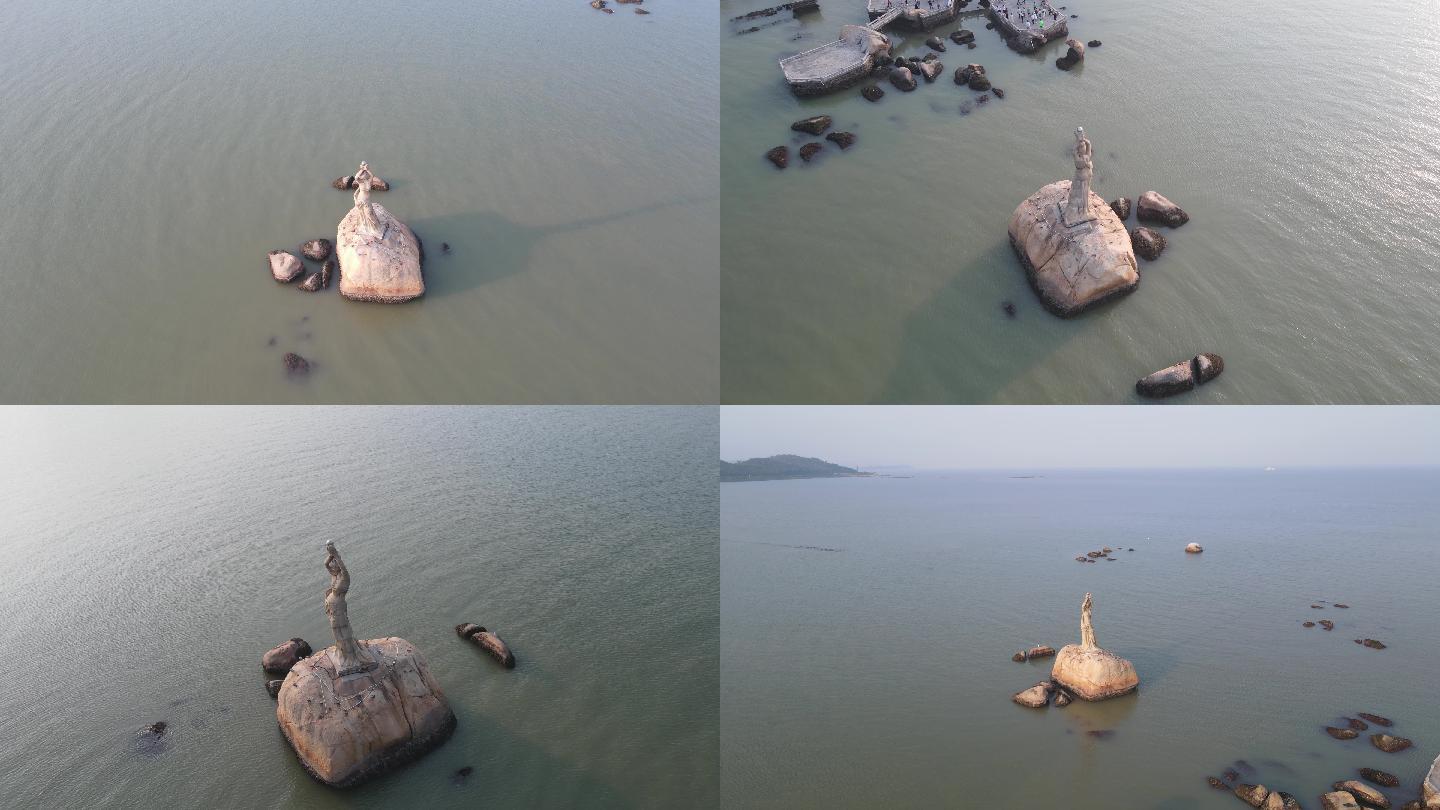 珠海渔女著名景点航拍4k多镜头最新航拍
