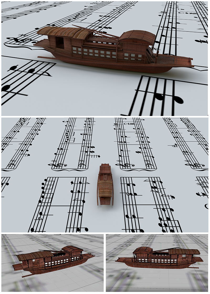 南湖红船C4D模型【OC渲染】