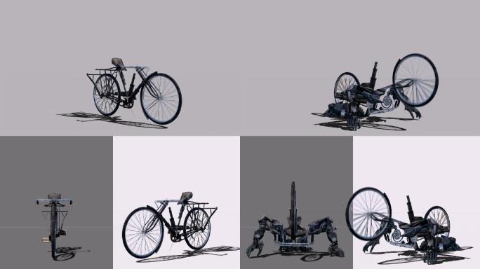 自行车变形透明背景