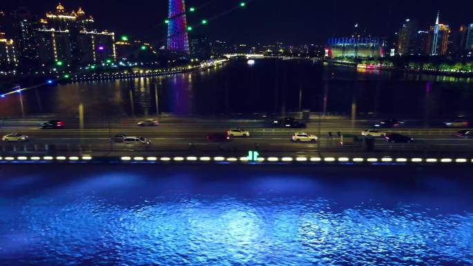 广州猎德大桥航拍5个镜头