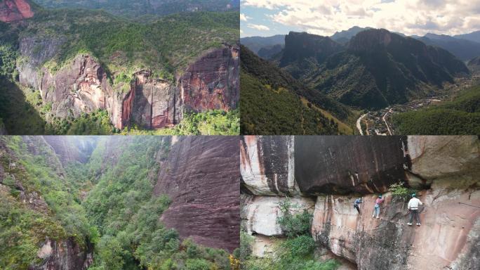 4k云南丽江老君山风景航拍