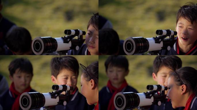小朋友望远镜探索