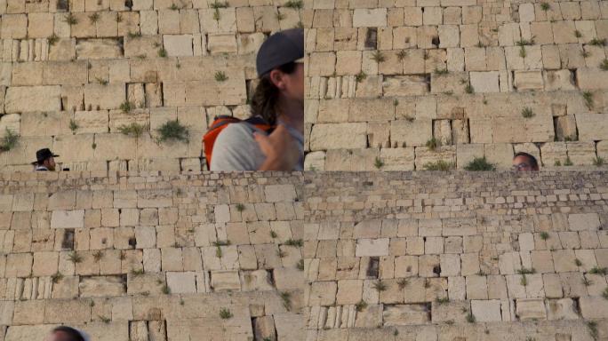 以色列耶路撒冷哭墙近景空境