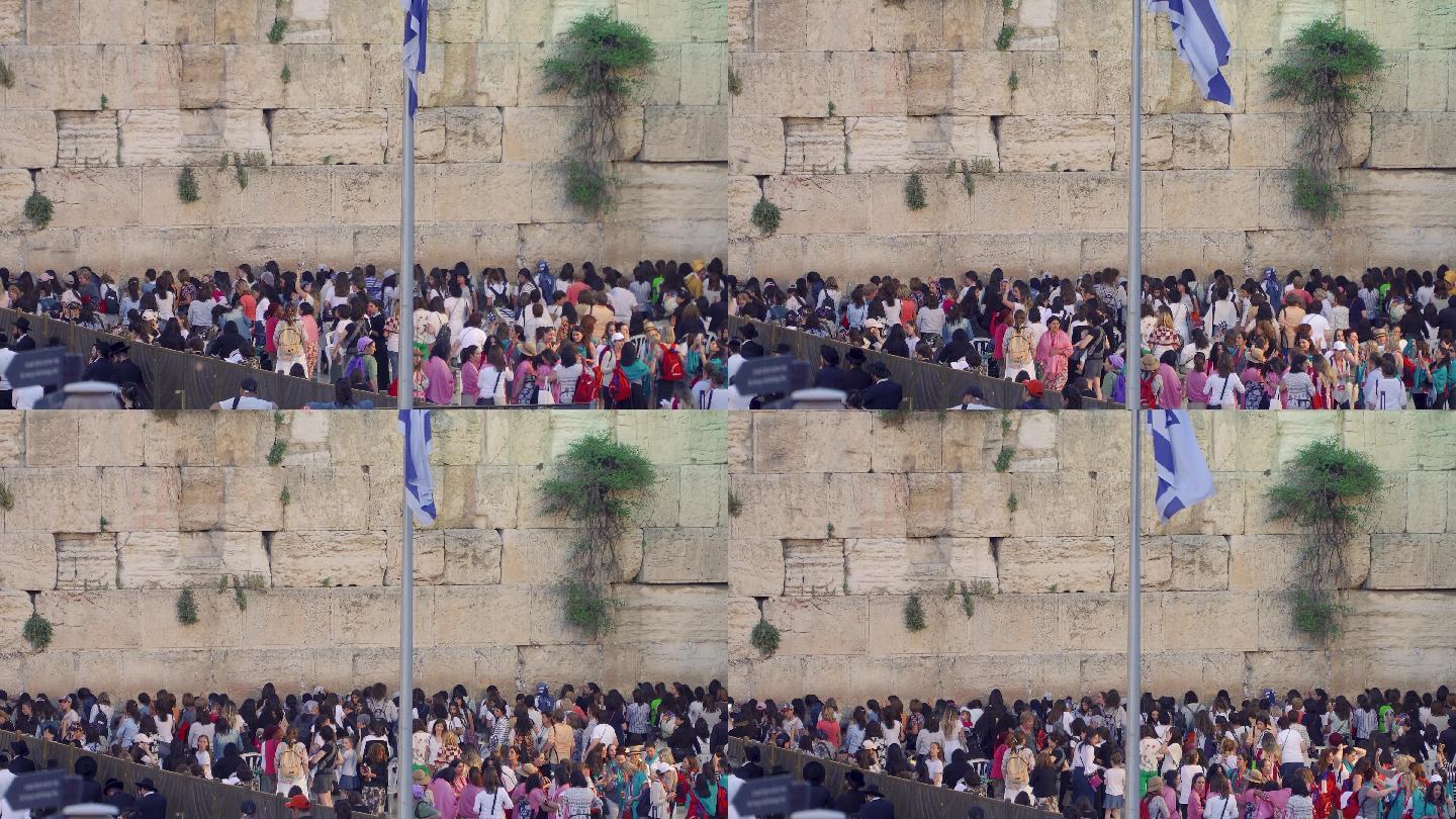 以色列耶路撒冷哭墙女子区空境