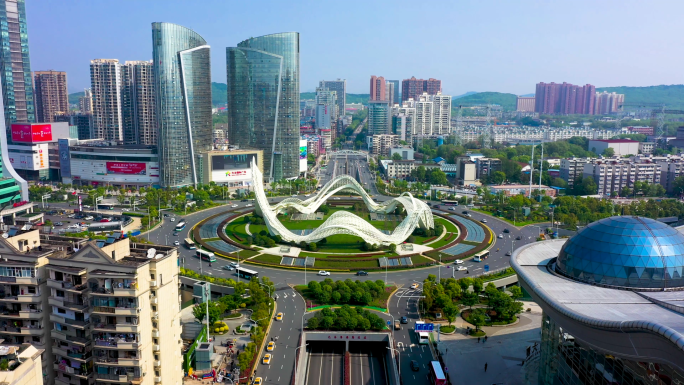 武汉光谷广场2022最新4K航拍