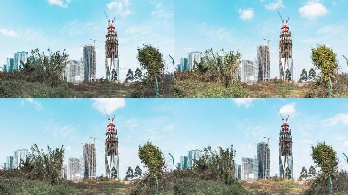 成都绿地蜀峰468建筑工地延时摄影