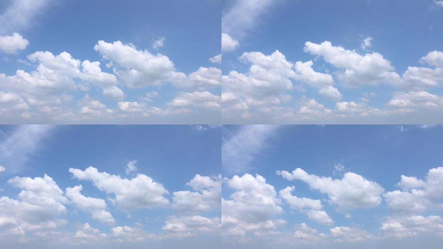 美丽的白云水平仅天空夏季