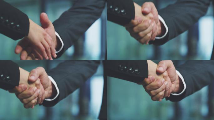 商务握手现代两人握手