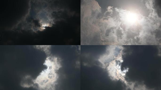 恐怖阴森、乌云密布、黑云、云遮日、意象