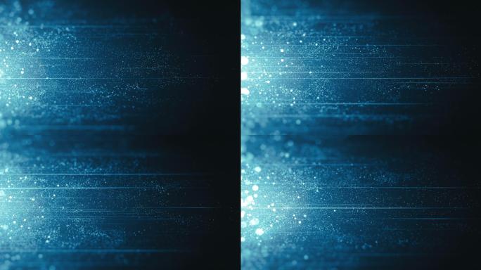 蓝色粒子水平移动-循环