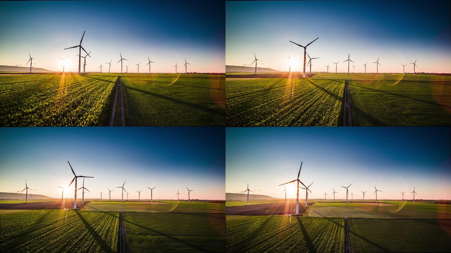 风力发电场新能源绿色能源发电能源