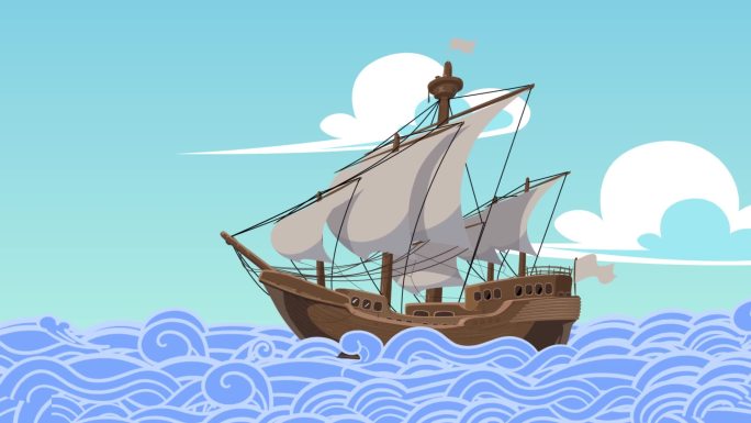 MG哥伦布航海世界地图路线帆船