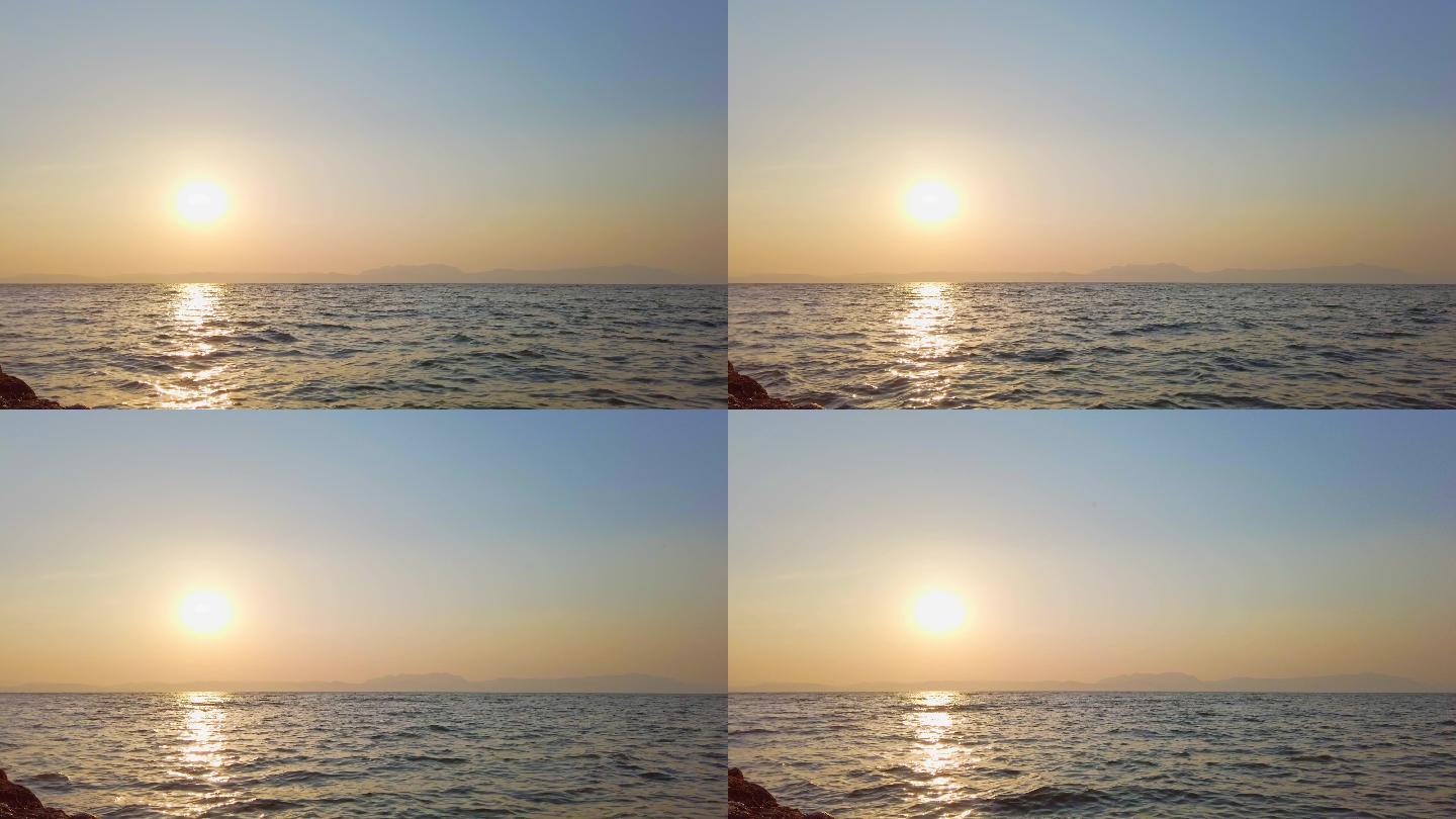 日落黄昏滇池海边旅行vlog空镜
