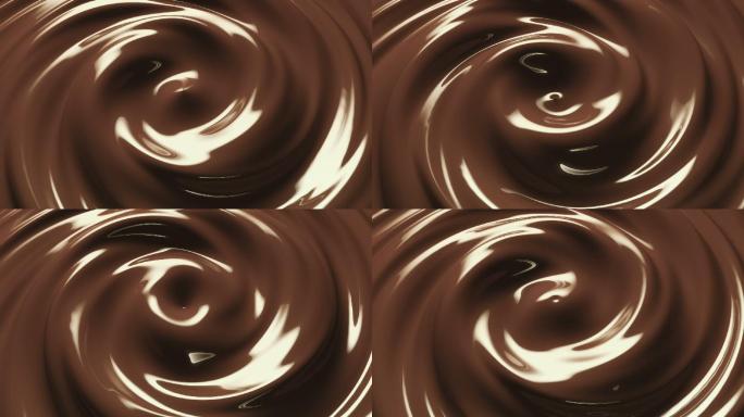 巧克力漩涡巧克力广告旋涡粘稠流体丝滑浓情