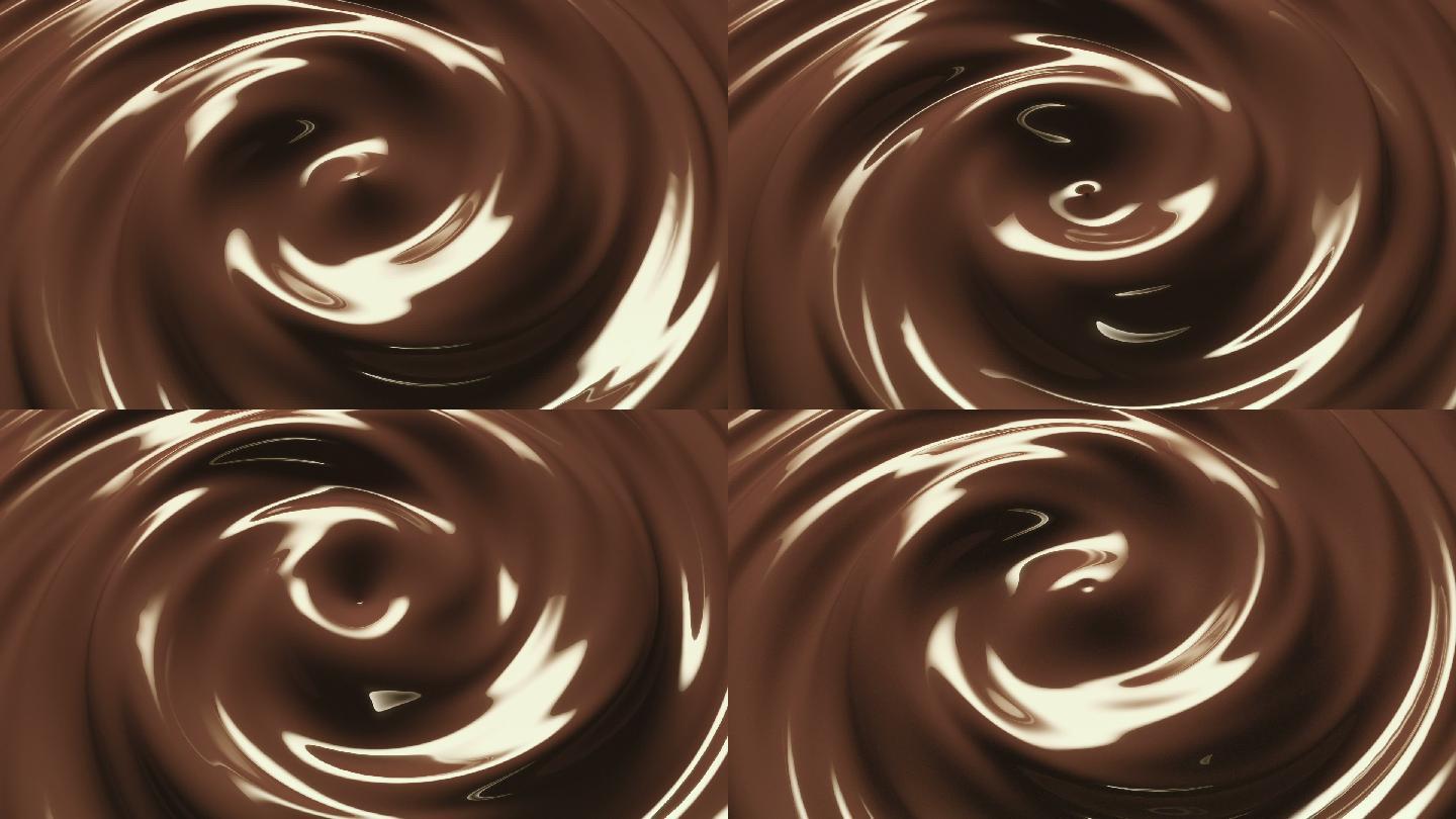巧克力漩涡巧克力广告旋涡粘稠流体丝滑浓情
