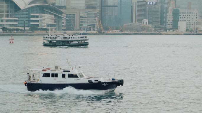 香港维多利亚港船只