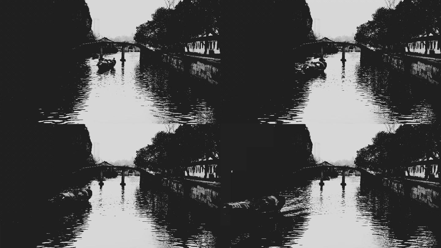 水乡乌蓬船
