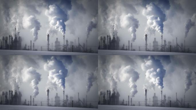 排放温室气体的炼油厂