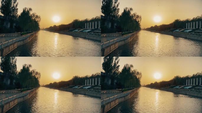 【实拍】黄昏的护城河