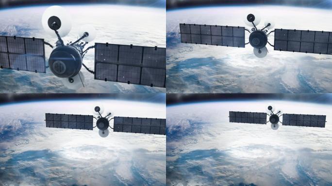 卫星中继卫星特效三维动画太空站