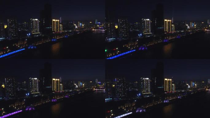 甘肃兰州夜景水车园音乐厅黄河