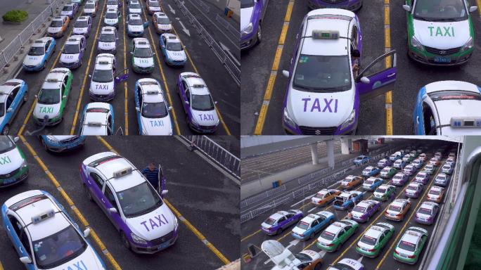 出租车-排队等候-出租车等客人