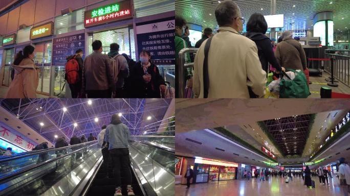 北京西客站旅客候车室延时火车站旅途旅行1