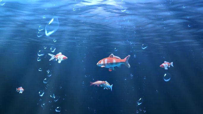 海底世界的鱼群-舞台背景视频