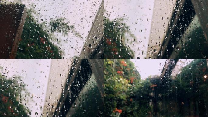 下雨的窗户玻璃