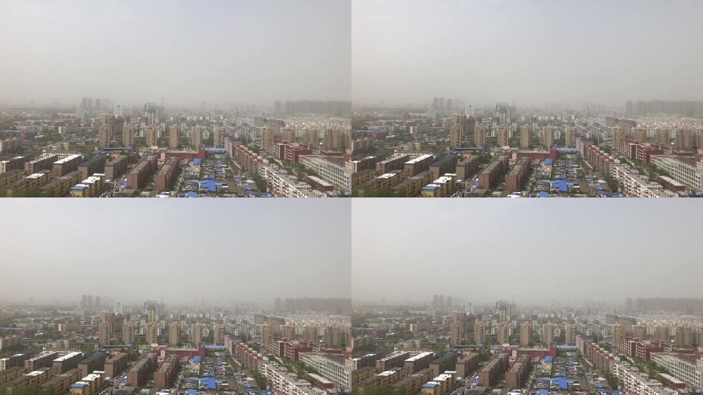 城市沙尘暴来袭 环境污染