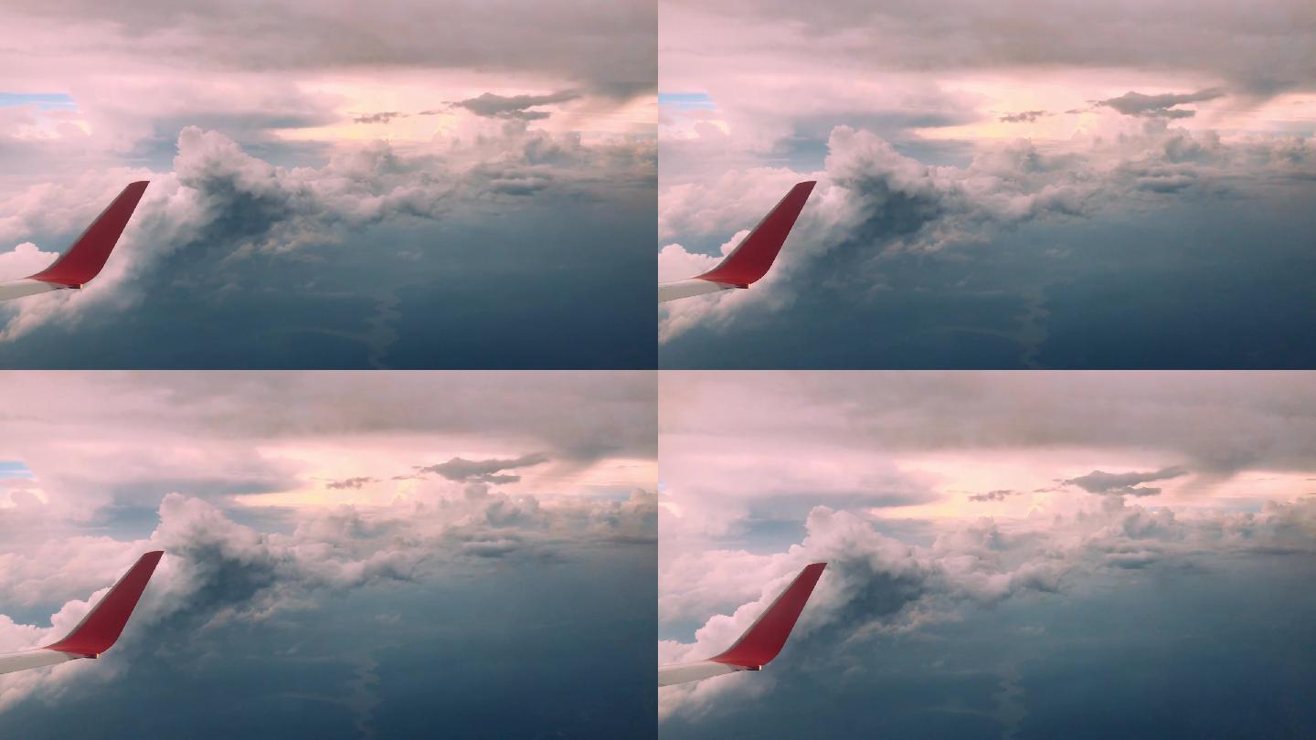 飞机云层天空