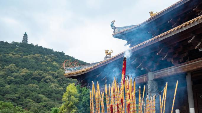 烧香 拜佛 拜神 求神 香炉 寺庙