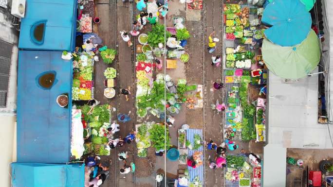 生鲜食品摊位市场。