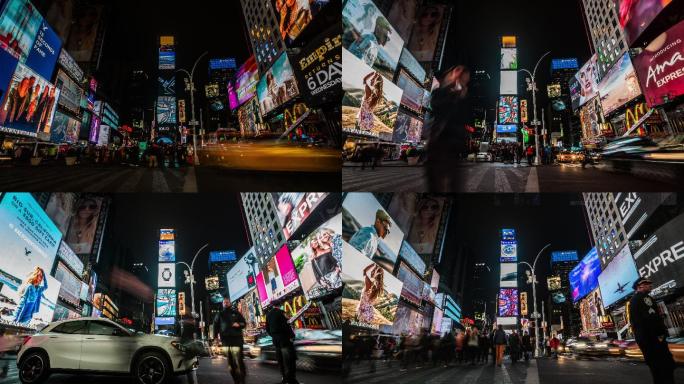 纽约时代广场广告牌城市景观城市生活