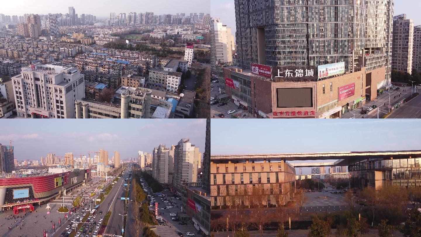 24组淮南地标建筑航拍视频素材
