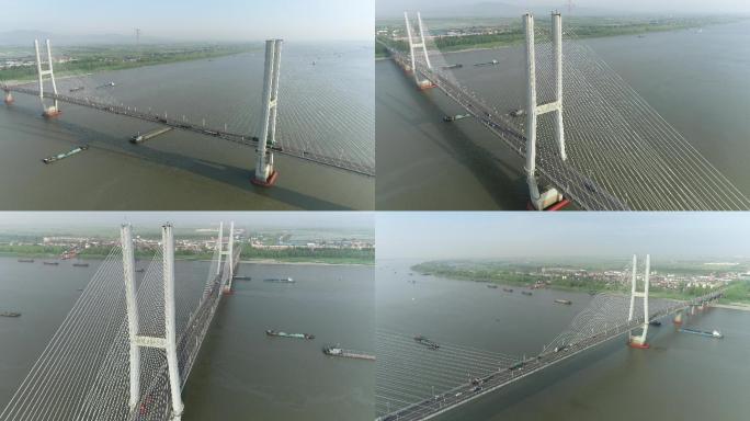 铜陵长江大桥航拍原素材（4K50帧）