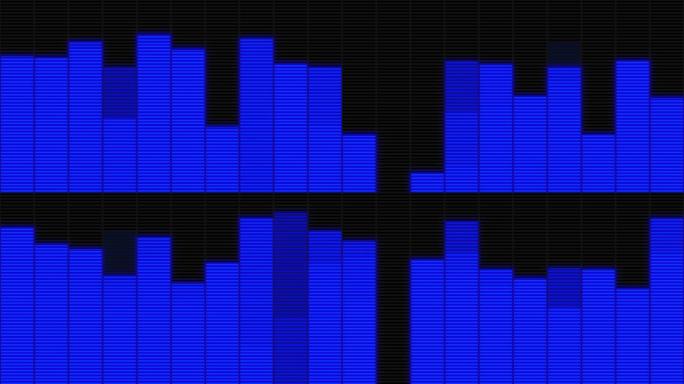 4k蓝色音乐可视化