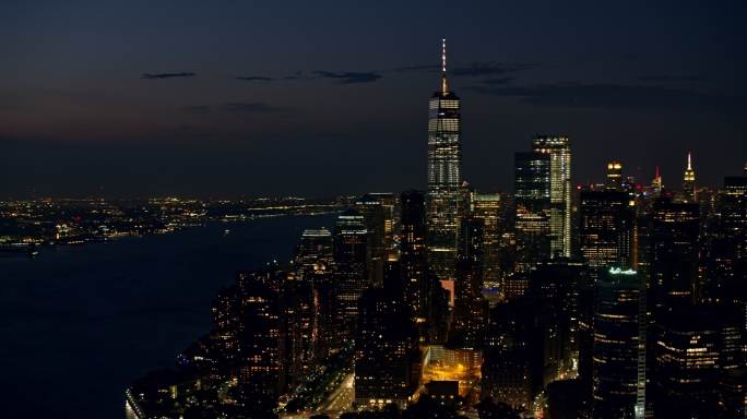 城市夜景4K航拍国外风光大都市